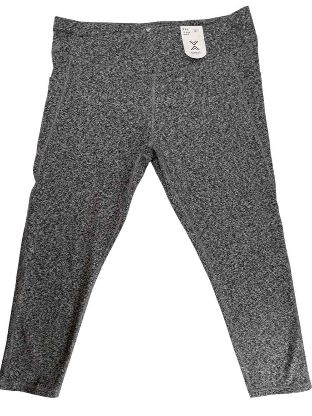 Heather Gray Ankle Athleisure Workout Casual Leggings XXL